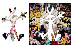 Marilyn is Pop by Auguste - Original Glazed Mixed Media on Aluminium sized 47x47 inches. Available from Whitewall Galleries